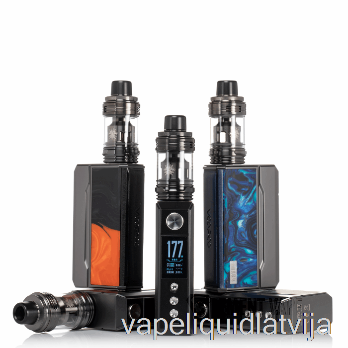 Voopoo Drag 4 177w Starta Komplekts Pistoles Metāls + Okeāna Zils Vape šķidrums